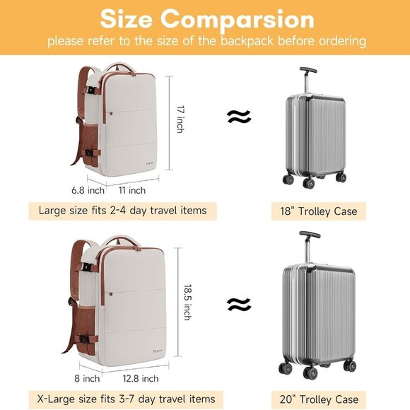 Backpack for Women, College Backpack with Laptop Compartment & Shoe Pouch, 35l T - Picture 7 of 9